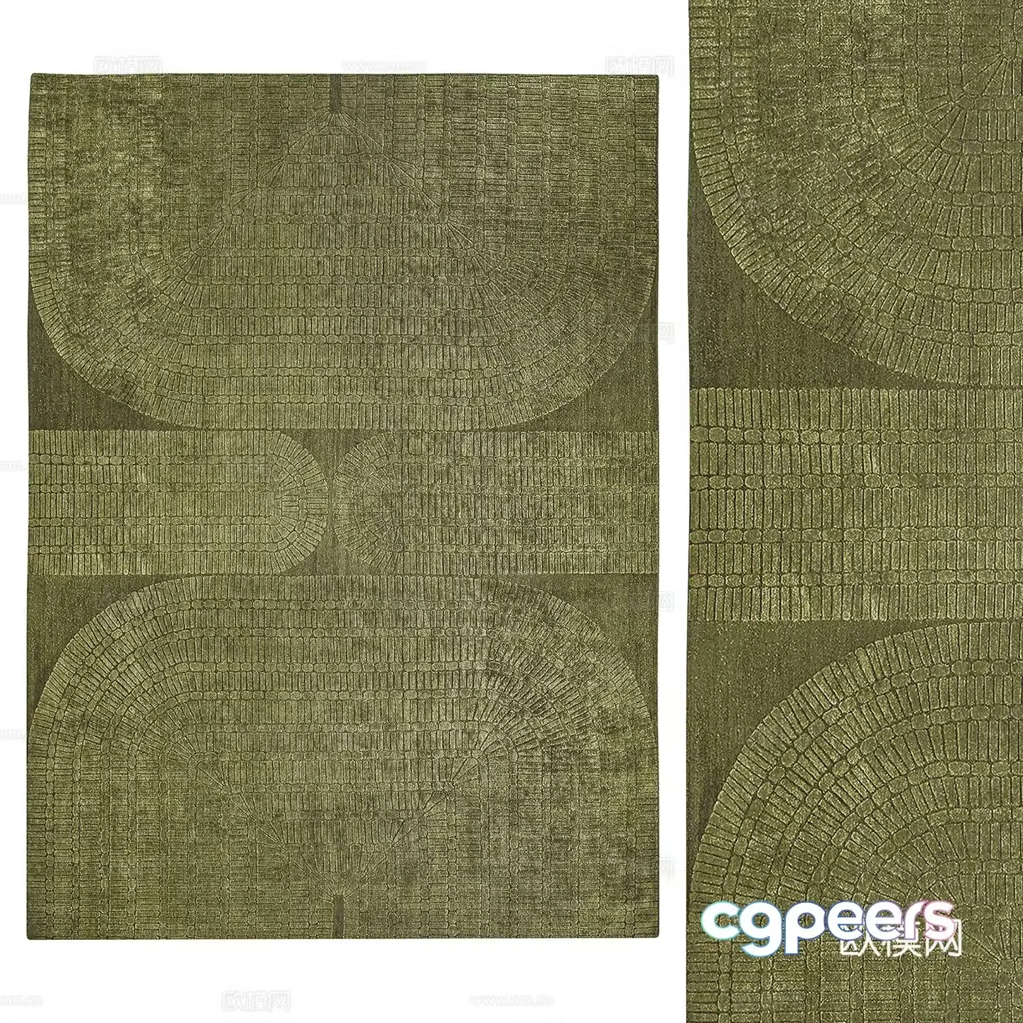 Modern Italian fabric carpet 3d model