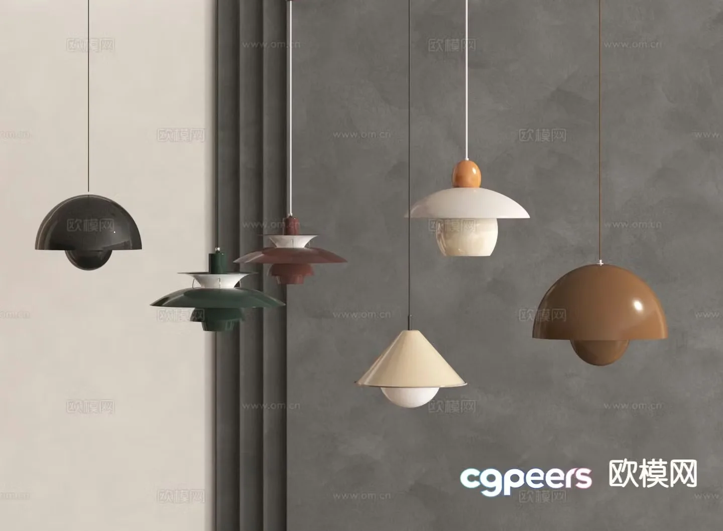 Bedside small chandelier 3d model
