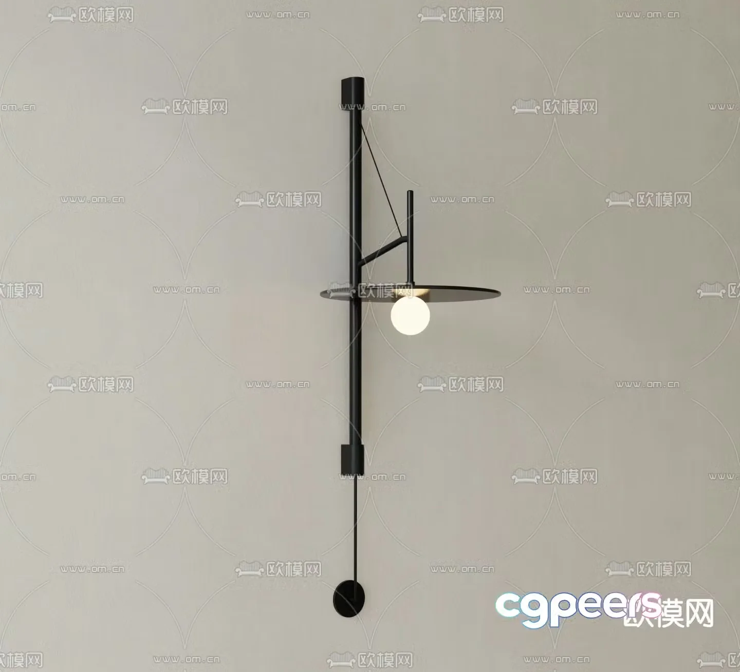 Industrial style wall lamp corridor lamp 3d model