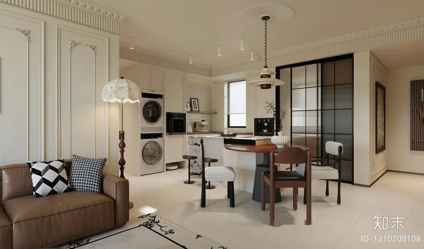 Modern Living Room 3D Model – 4812 – VRAY Render