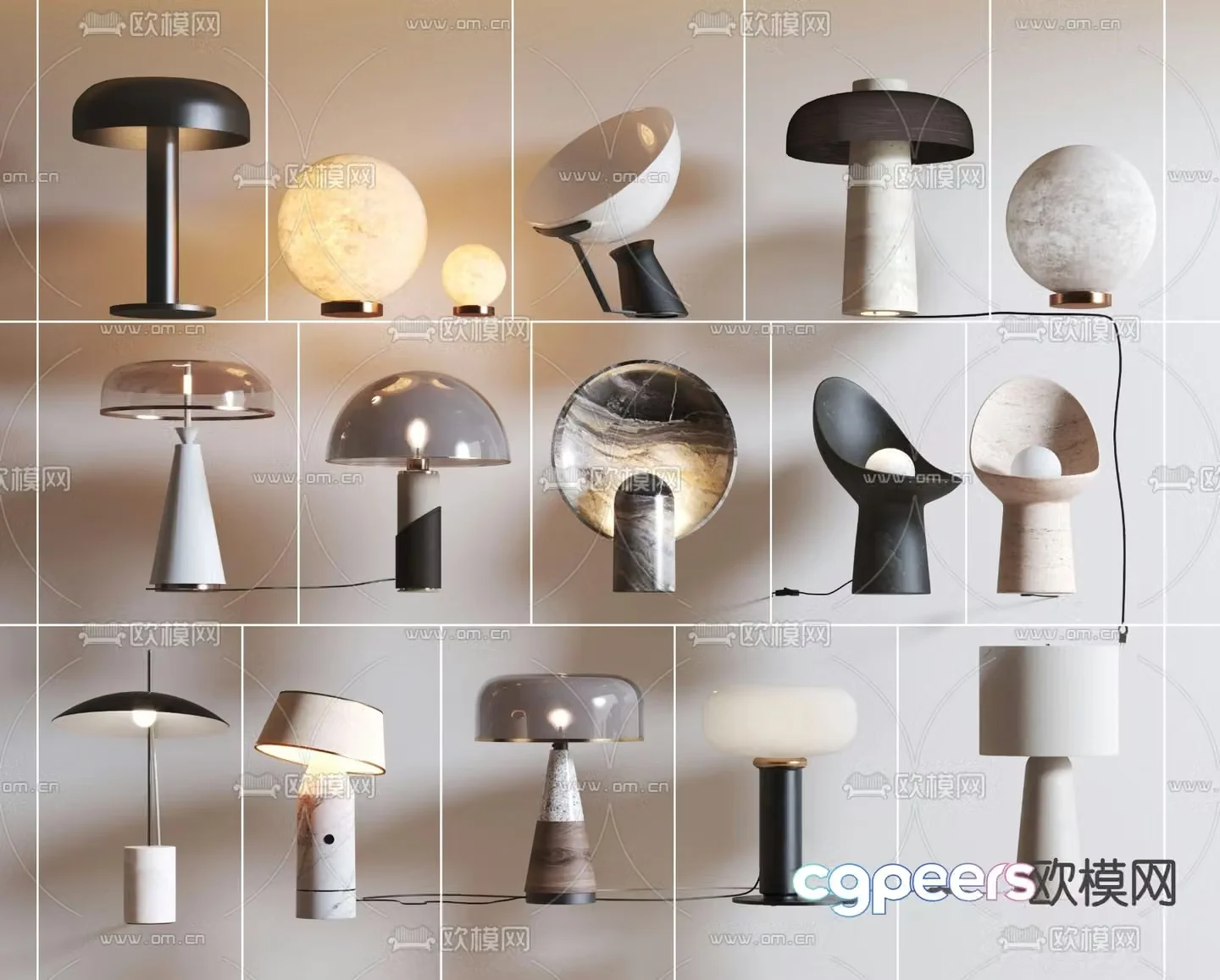 Modern desk lamp simple desk lamp 3d model