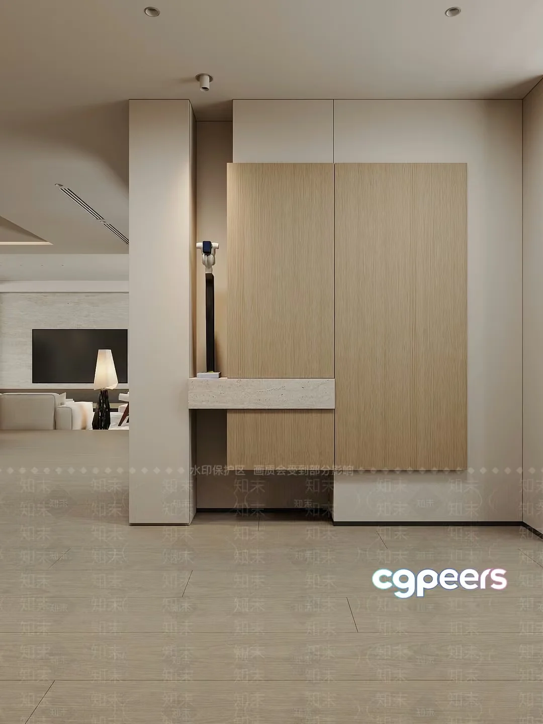 Modern Minimalist Interior 3D Model – 10453 – CORONA Render