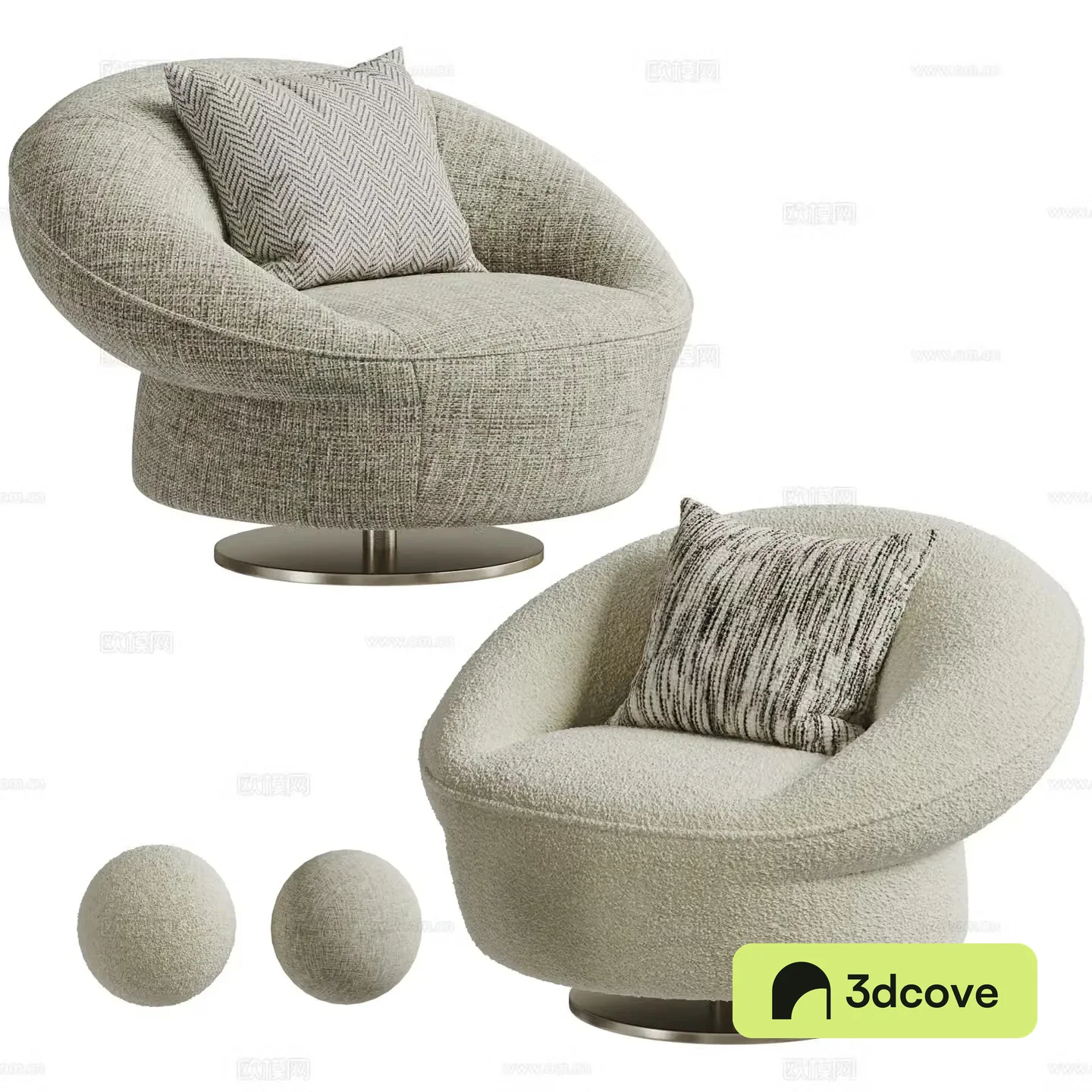 Modern single sofa 3d model