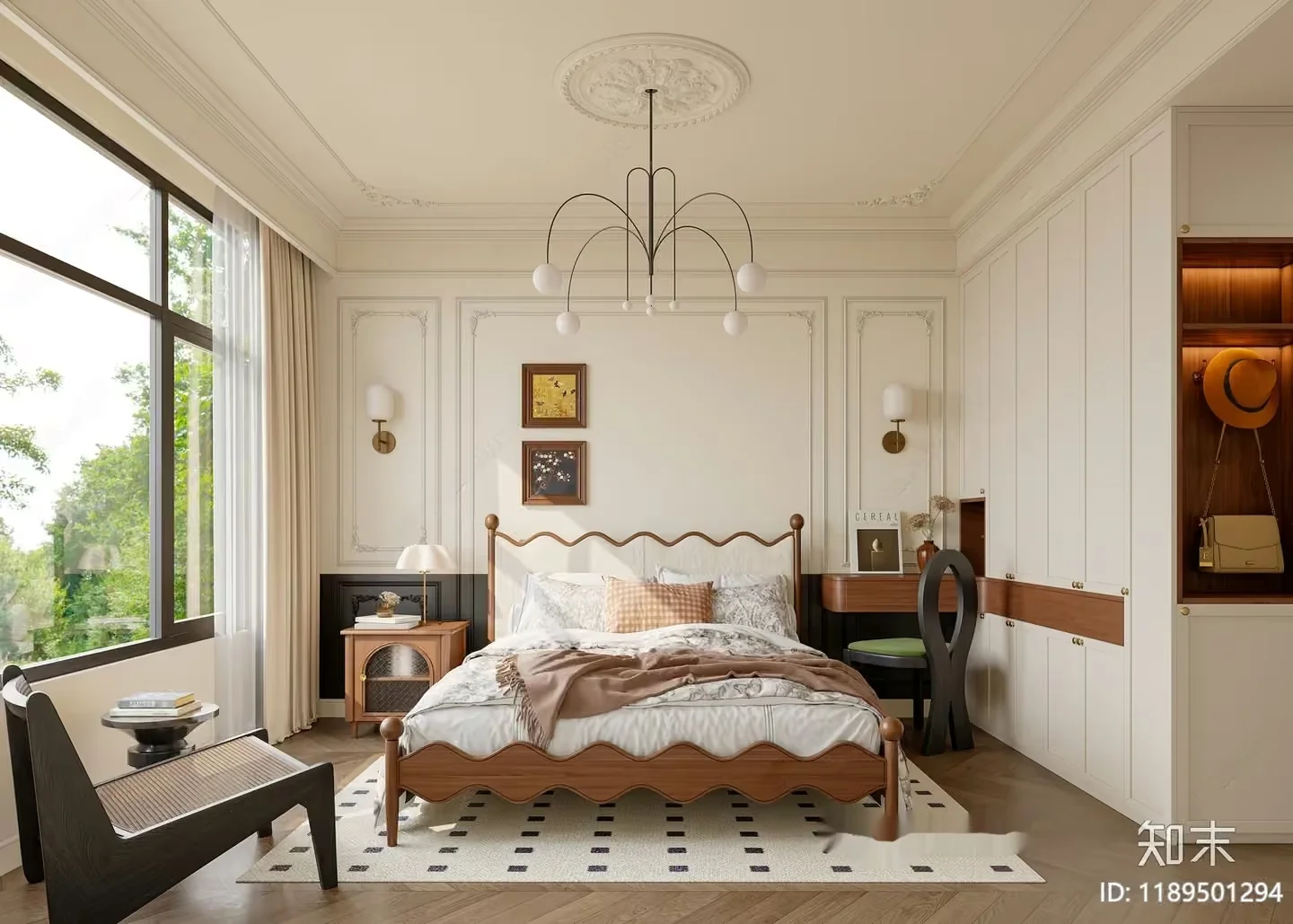 Cozy Bedroom 3D Model – 11995 – CORONA Render