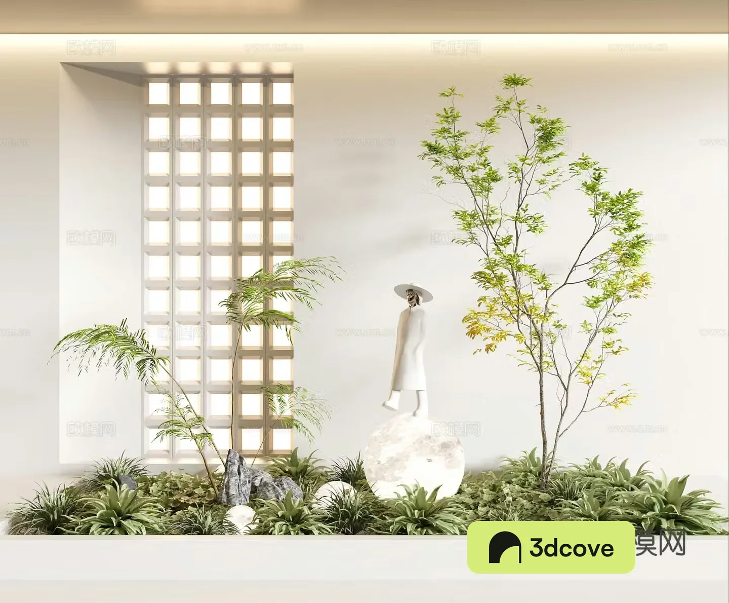 Modern indoor landscape plant landscaping