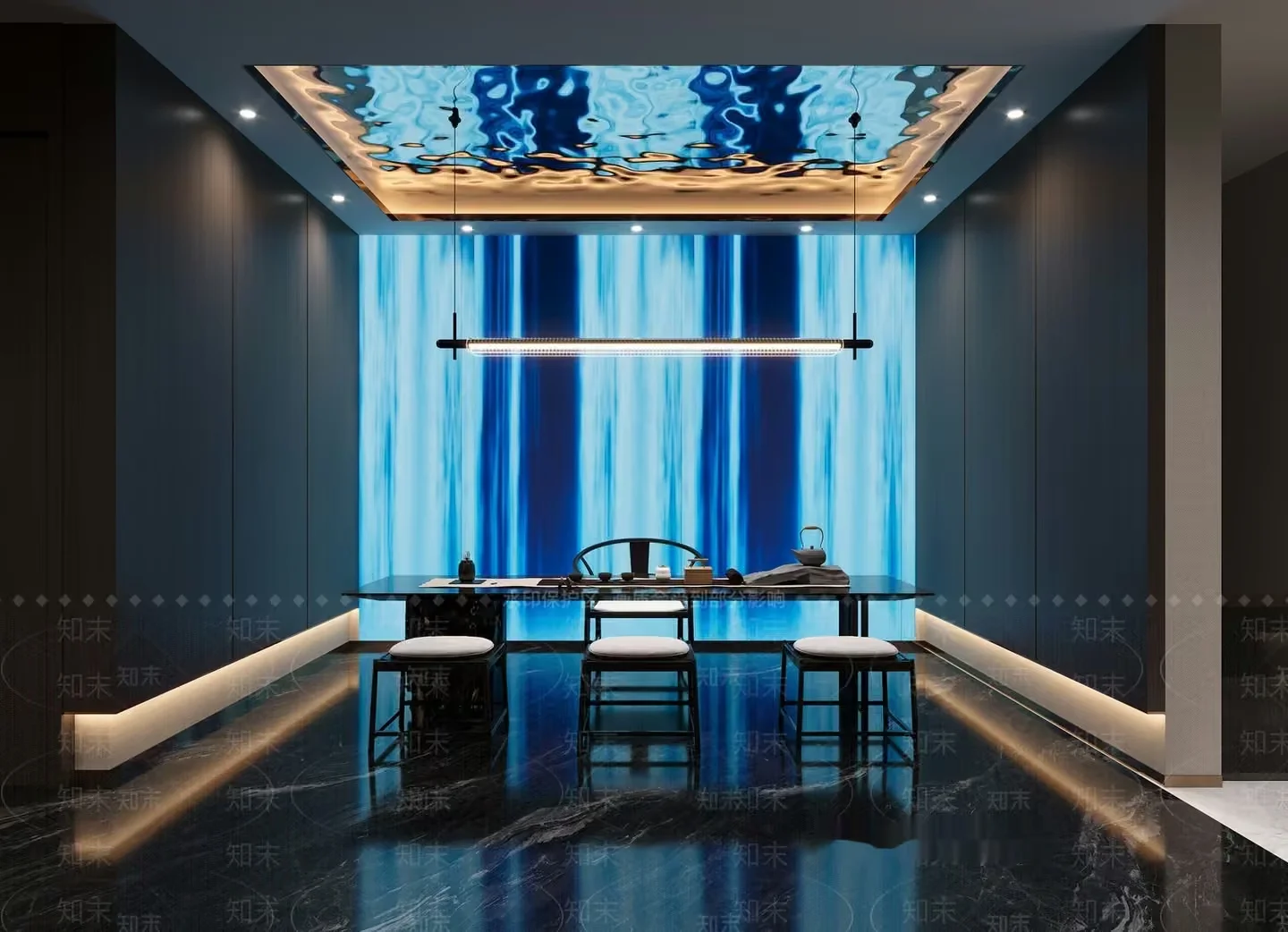 Modern Dining Room 3D Model – 17437 – VRAY Render