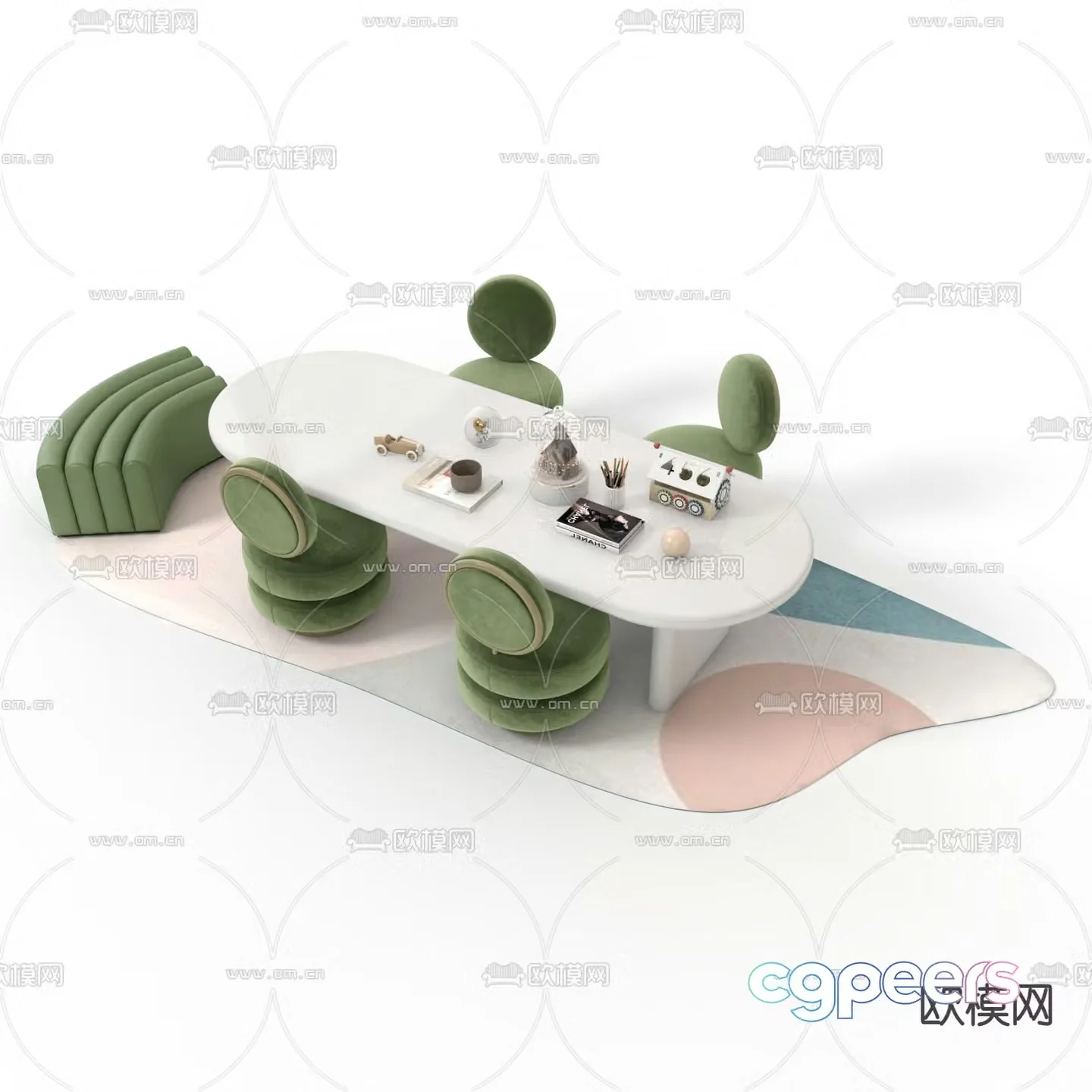 Children’s tables and chairs game tables and chairs 3d model