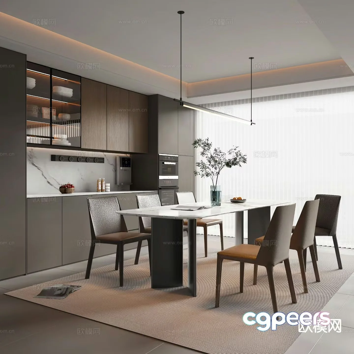 Modern restaurant 3d model