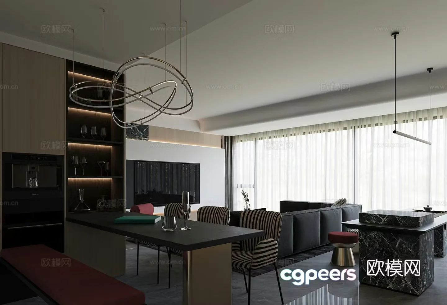 Italian restaurant 3D model