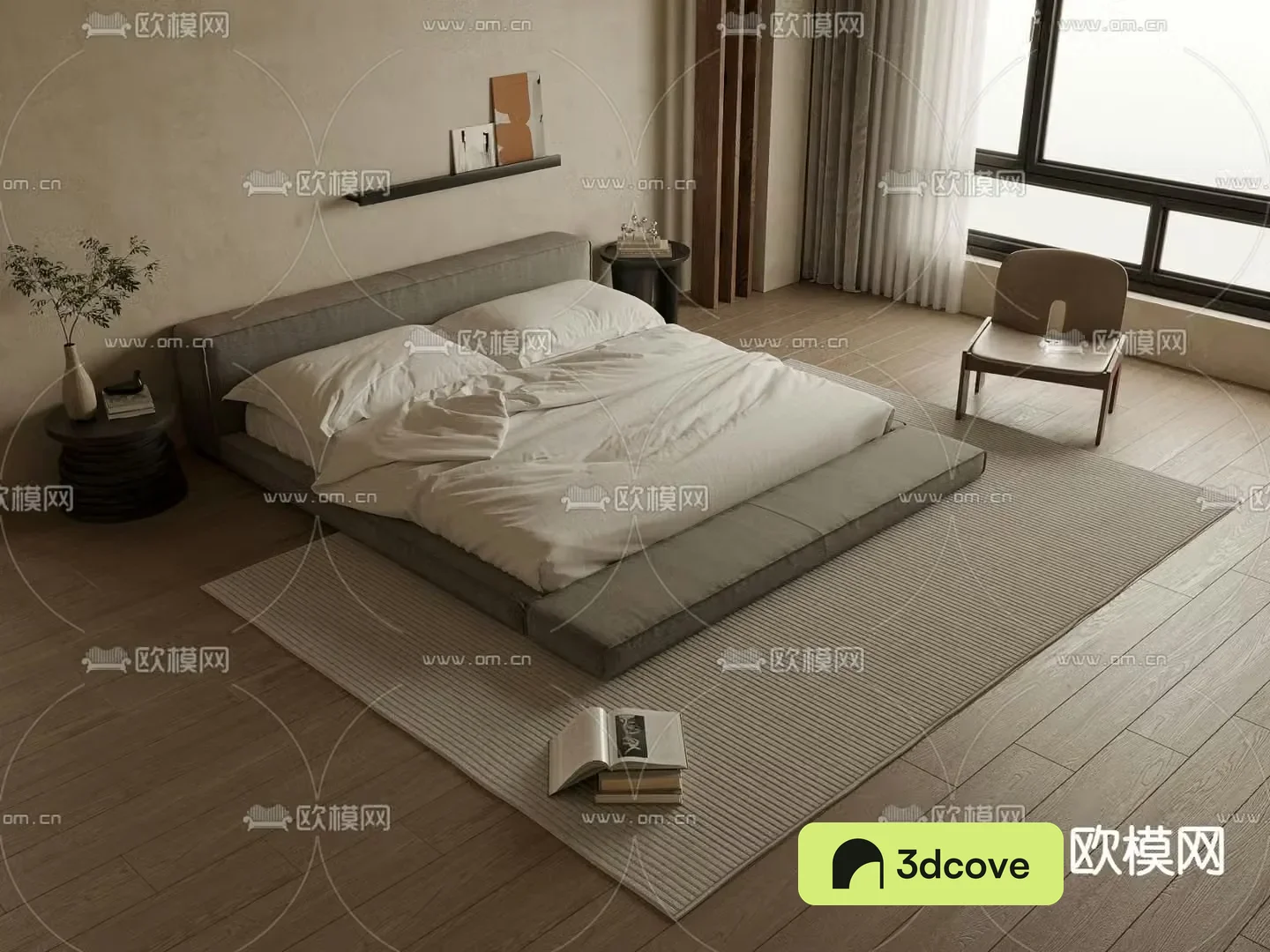 Wabi-sabi double bed