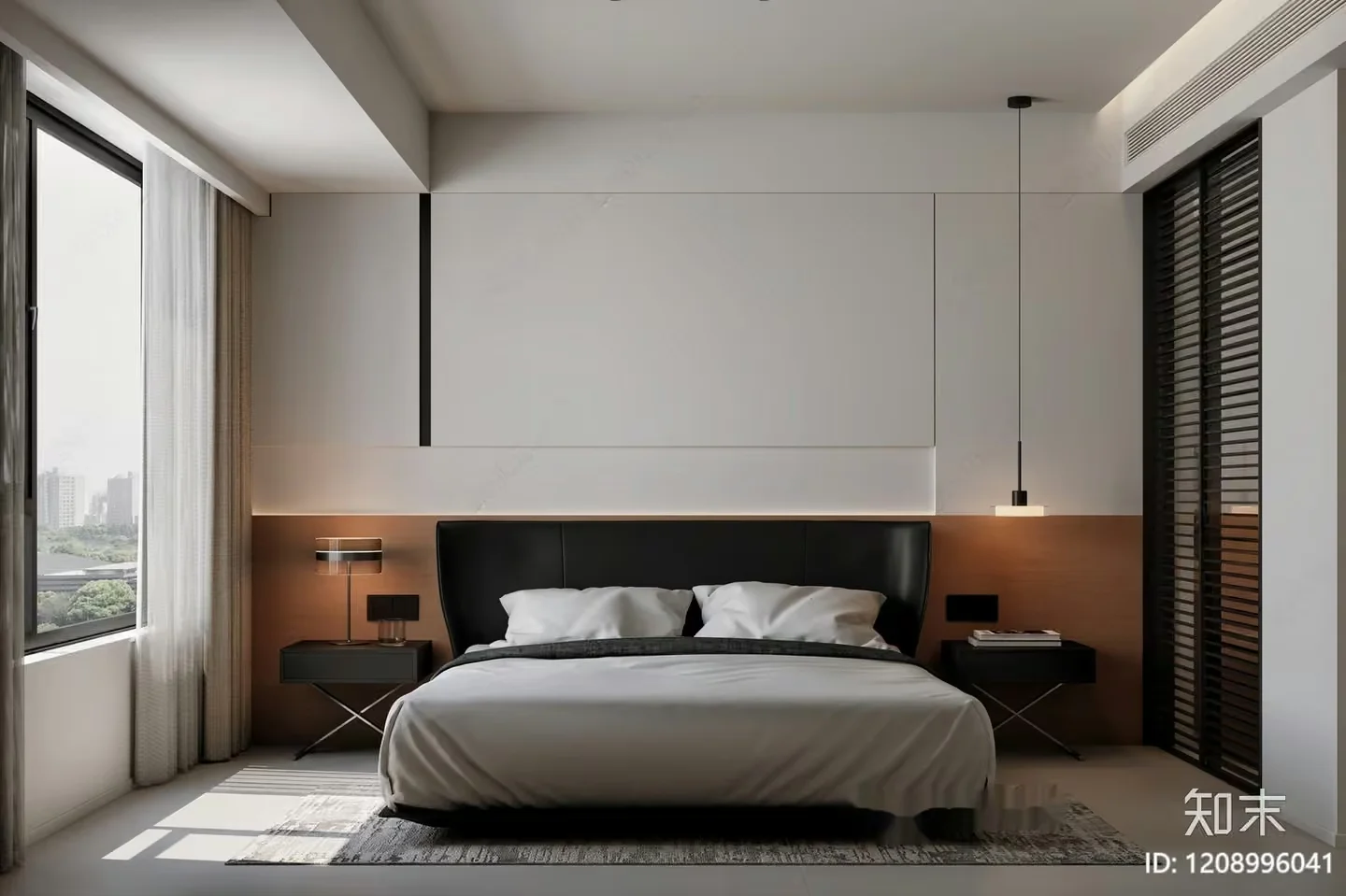 Modern Minimalist Bedroom 3D Model – 6899 – VRAY Render