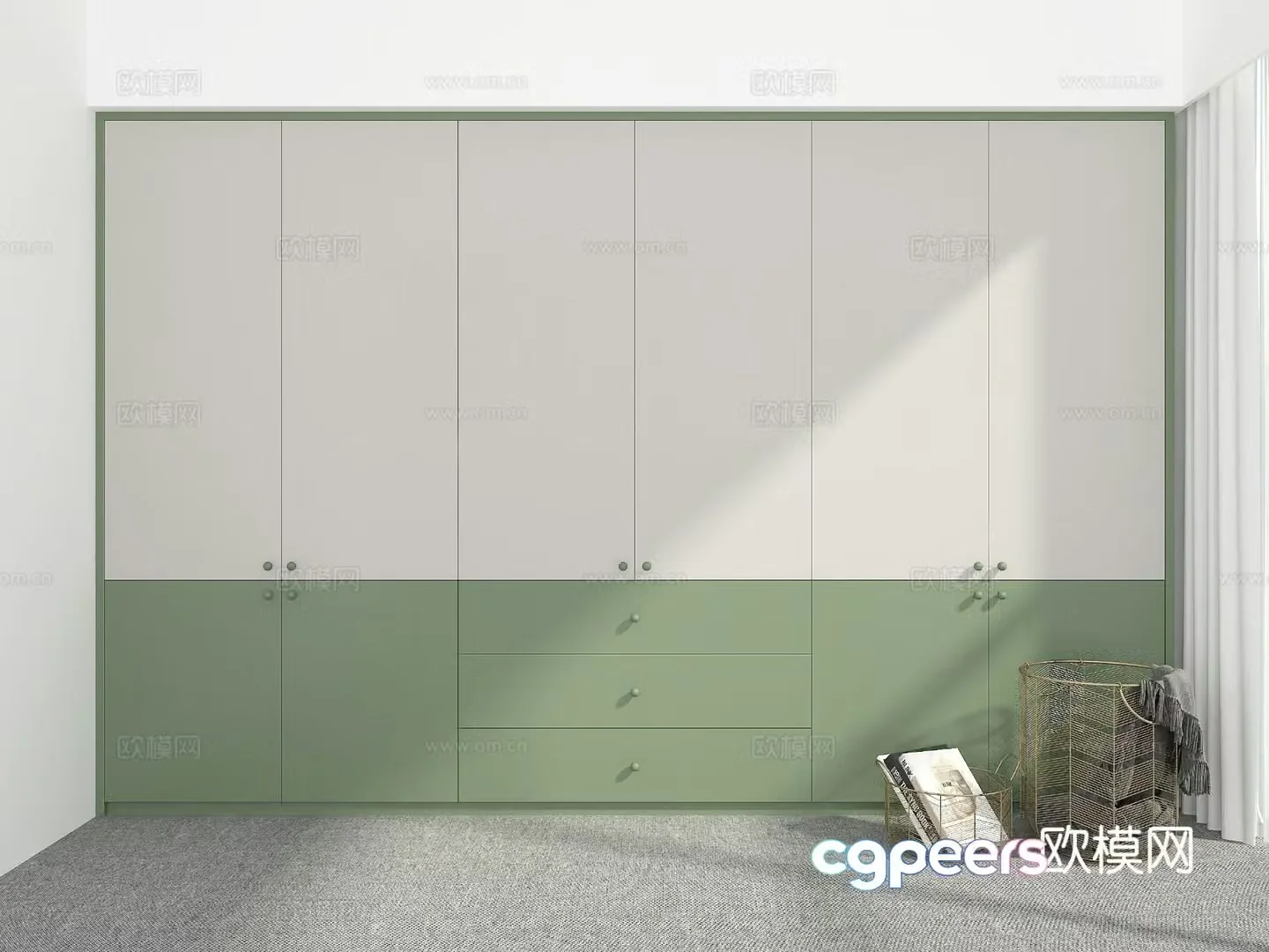 Modern wardrobe 3d model
