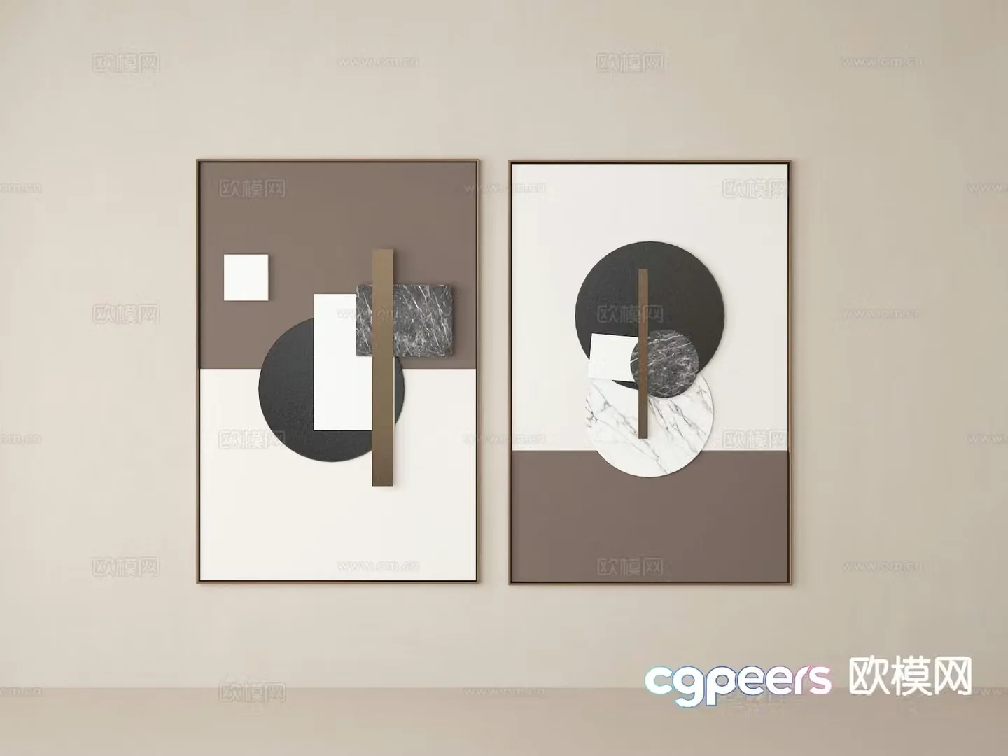 Art hanging painting three-dimensional painting decorative painting 3D model