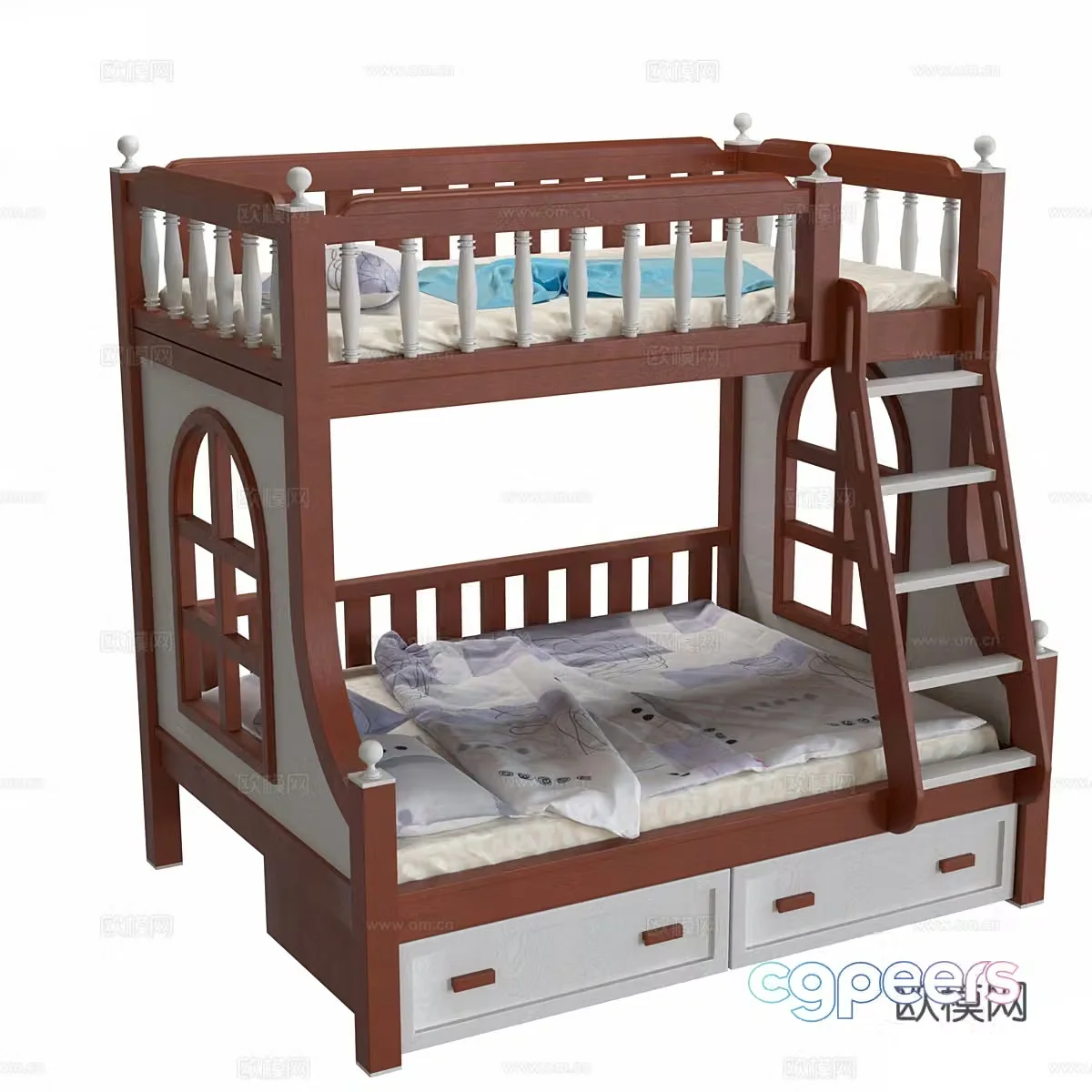 New Chinese children’s bed 3D model