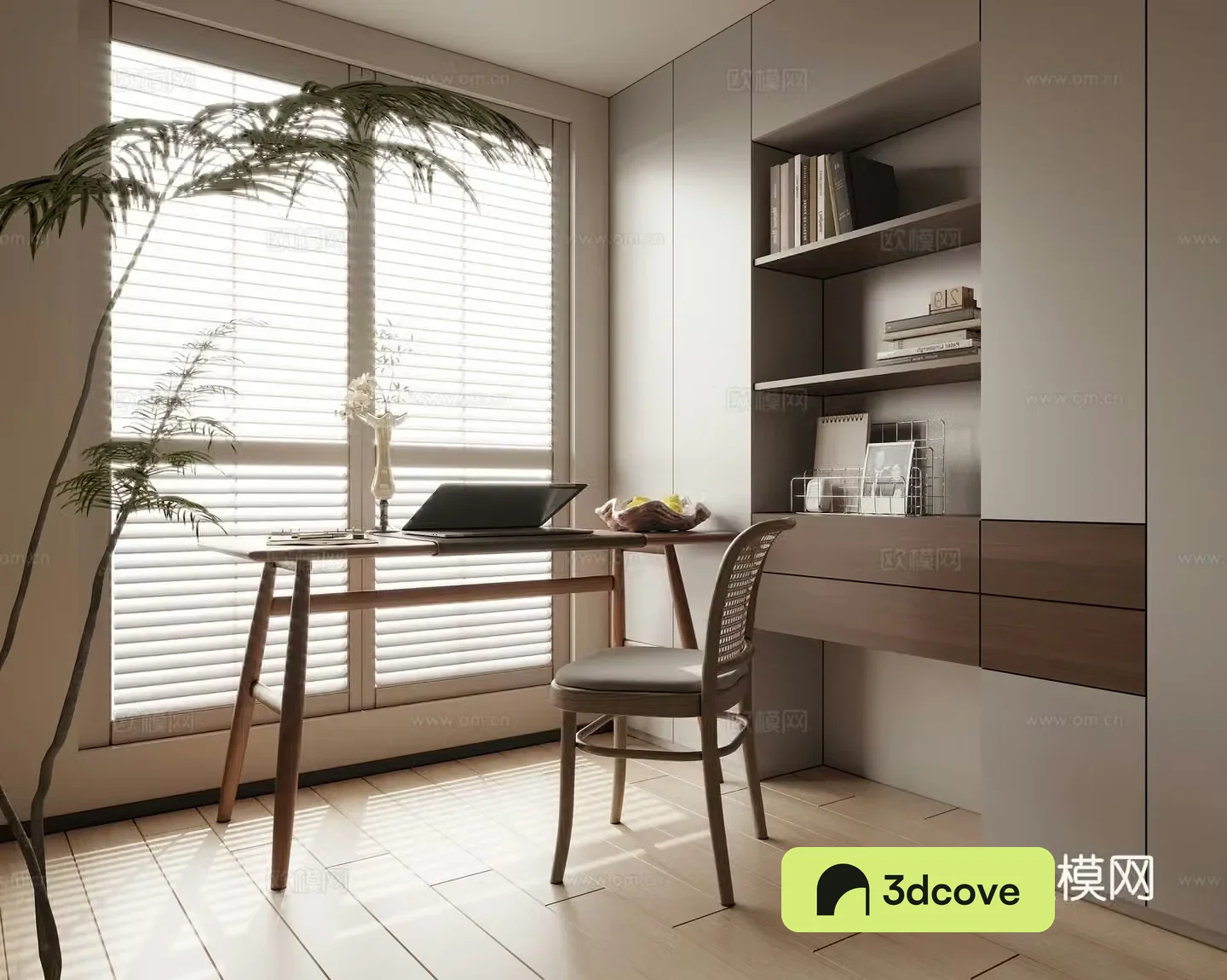 Middle-aged style desk 3d model