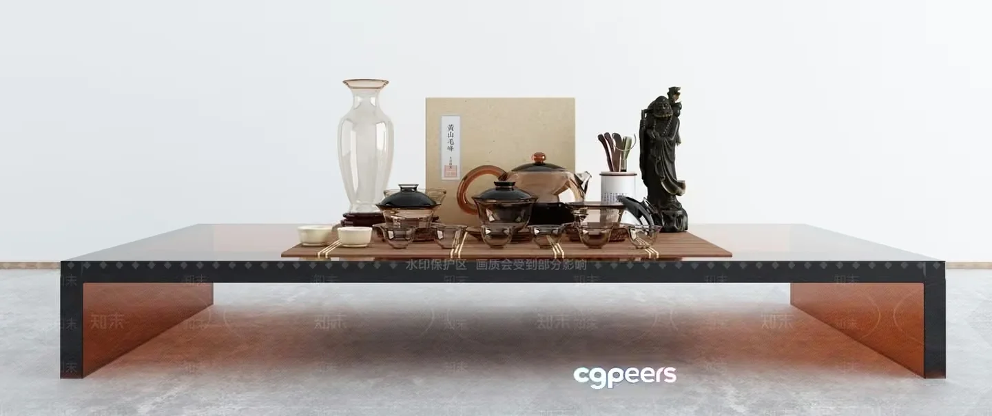 A Tea Set 3D Model – 18854 – VRAY Render