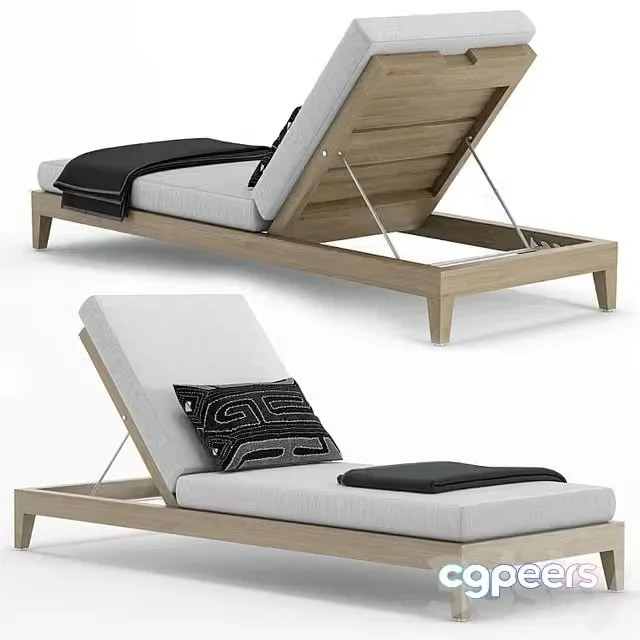 3ds Max Free – RH Outdoor Baimain chaise