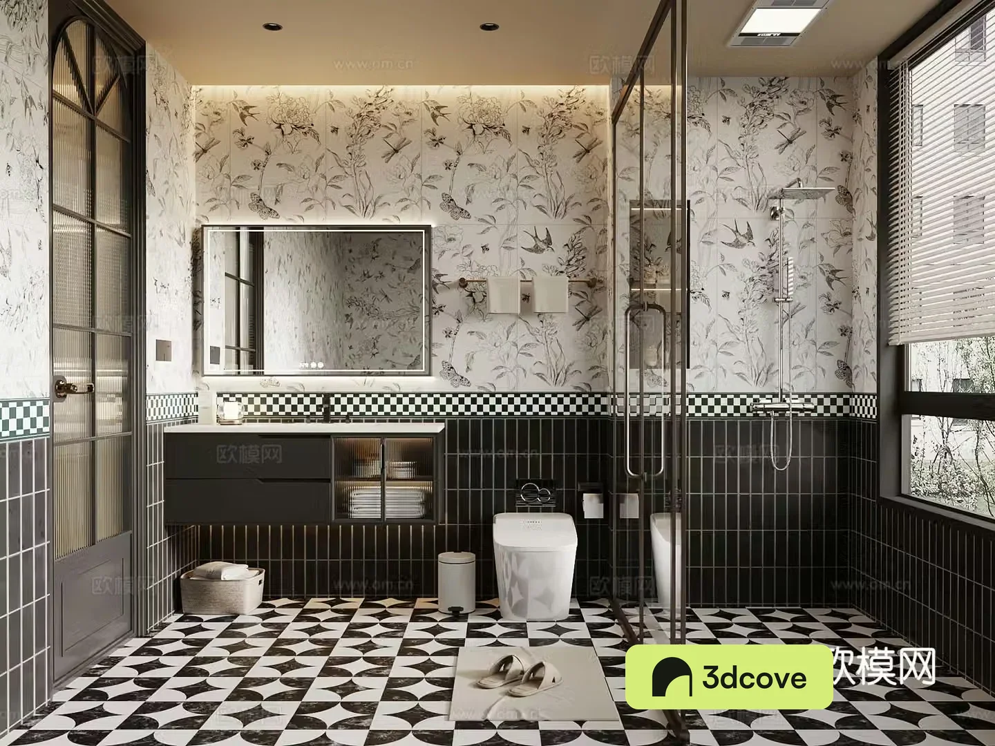 French bathroom cabinet toilet
