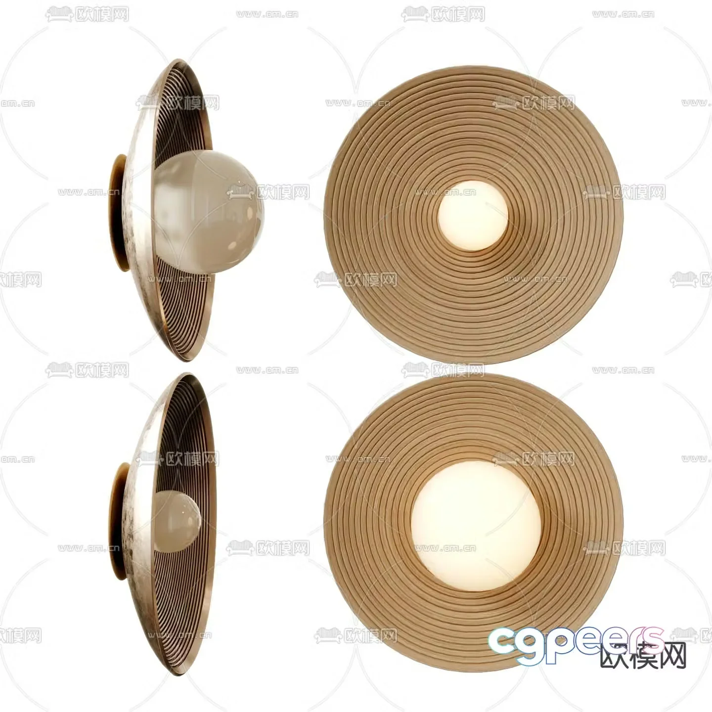 Art wall lamp 3d model