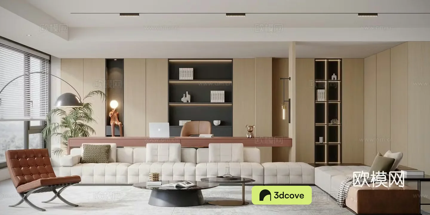 Modern large flat living room sofa combination