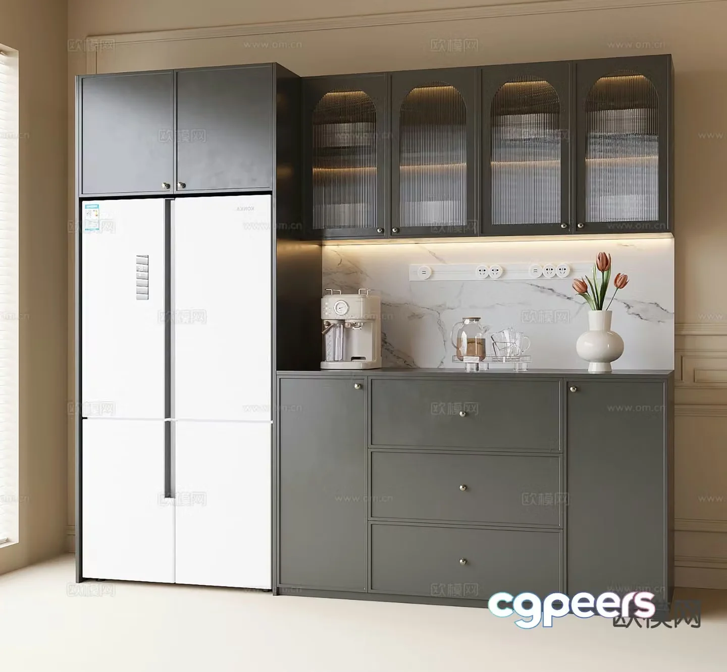 French sideboard 3d model