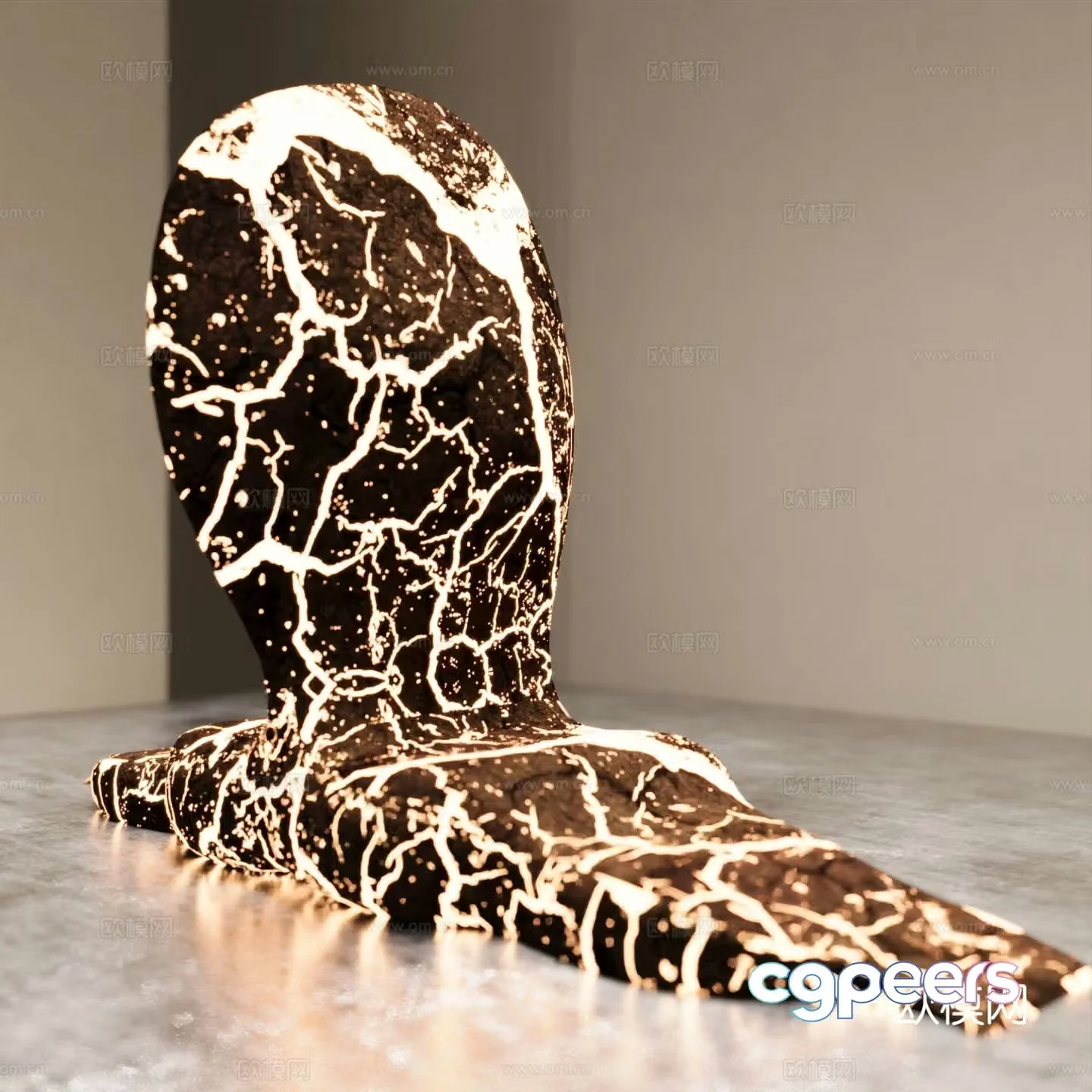 Modern sculpture ornaments lava sculpture 3d model