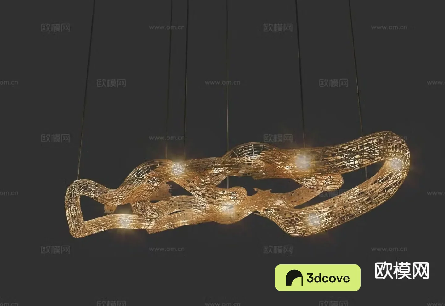 Modern art chandelier hollow chandelier