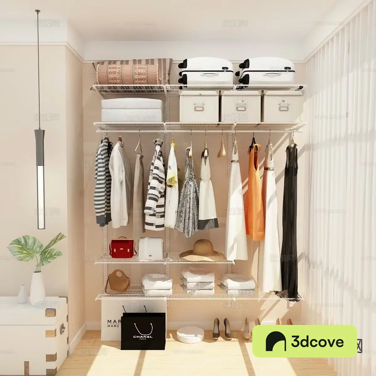 Modern walk-in closet