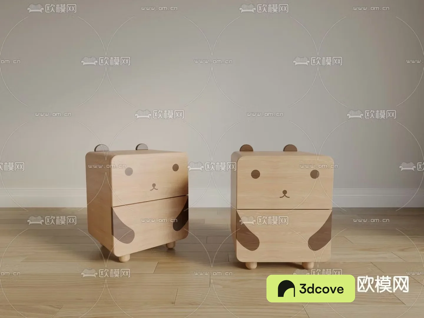 Cute Bear Side Cabinet Children’s Storage Cabinet