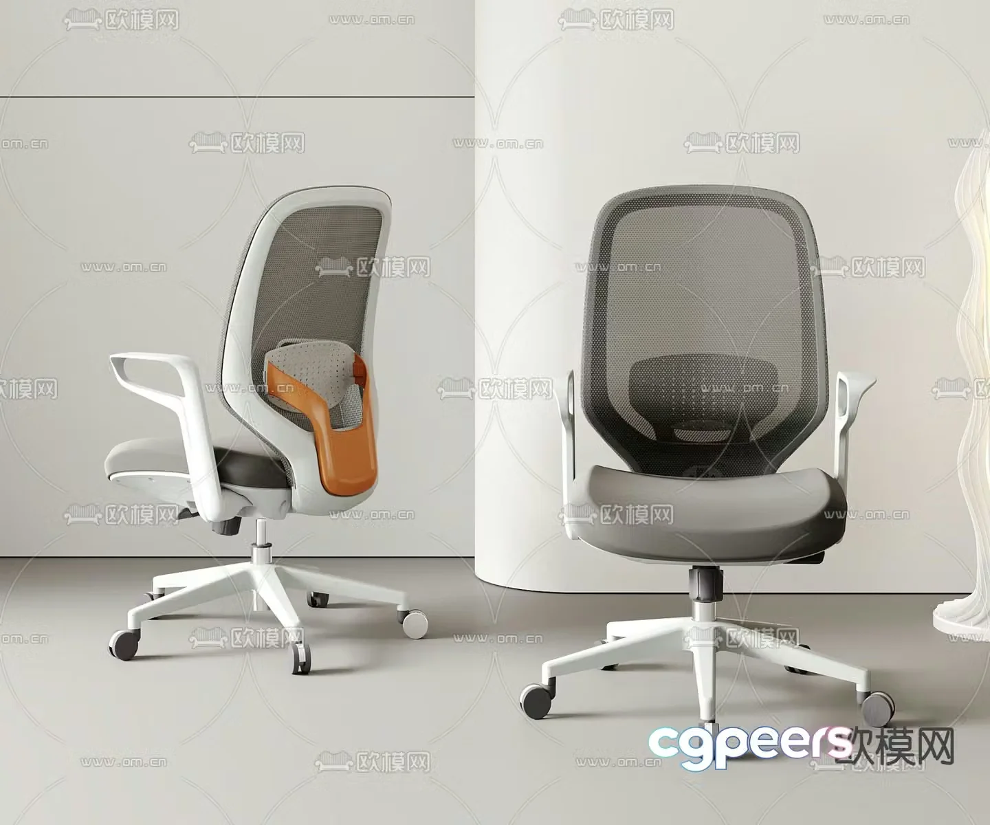 Office chair staff chair conference chair 3d model