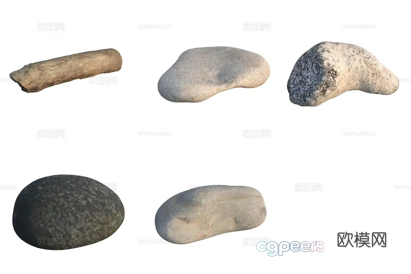 Stone wood 3d model