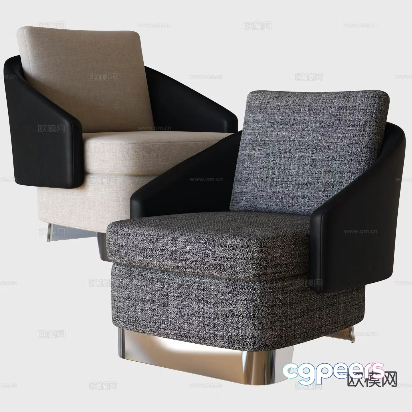Modern single sofa leisure sofa 3d model