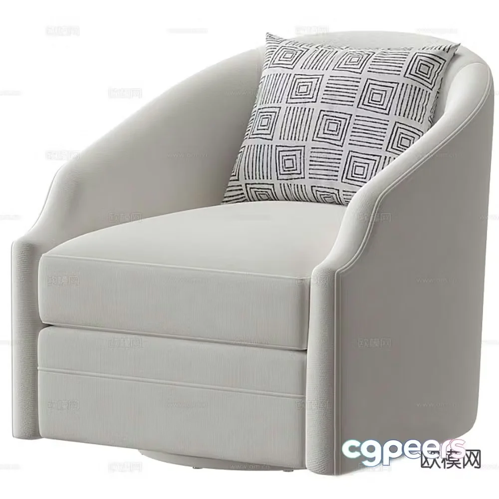 Modern single sofa leisure sofa 3d model