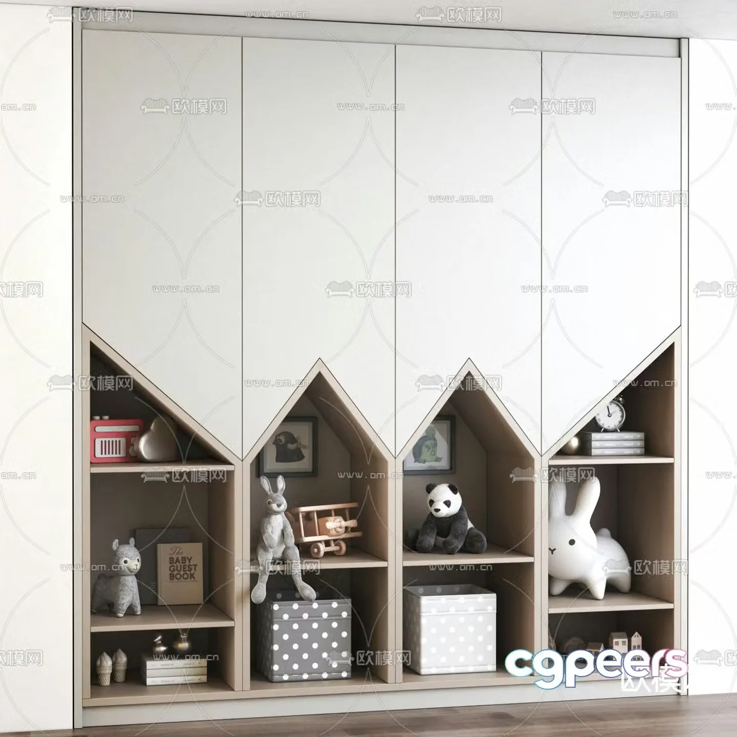 Modern children’s decorative cabinet toys 3d model
