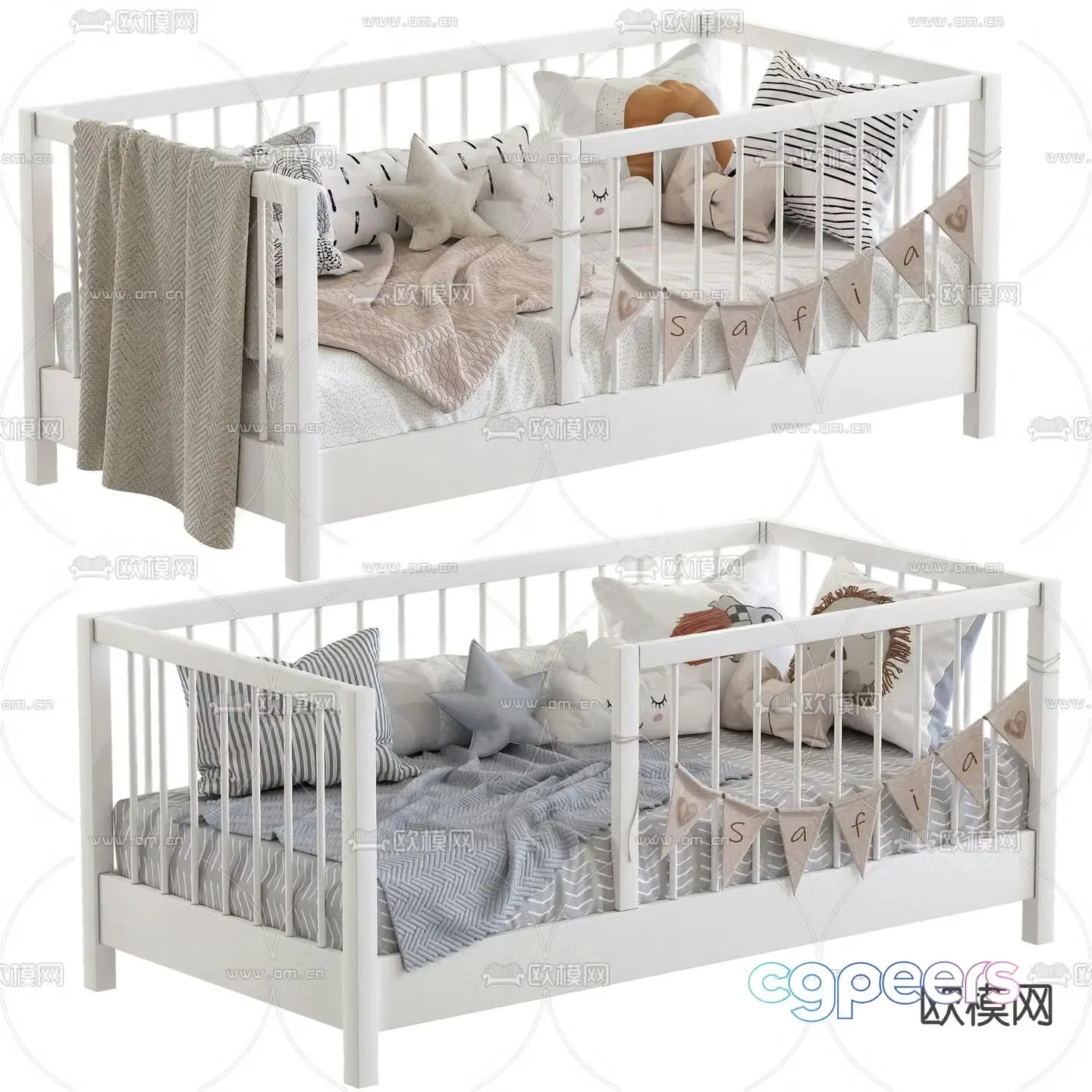 Modern crib 3d model