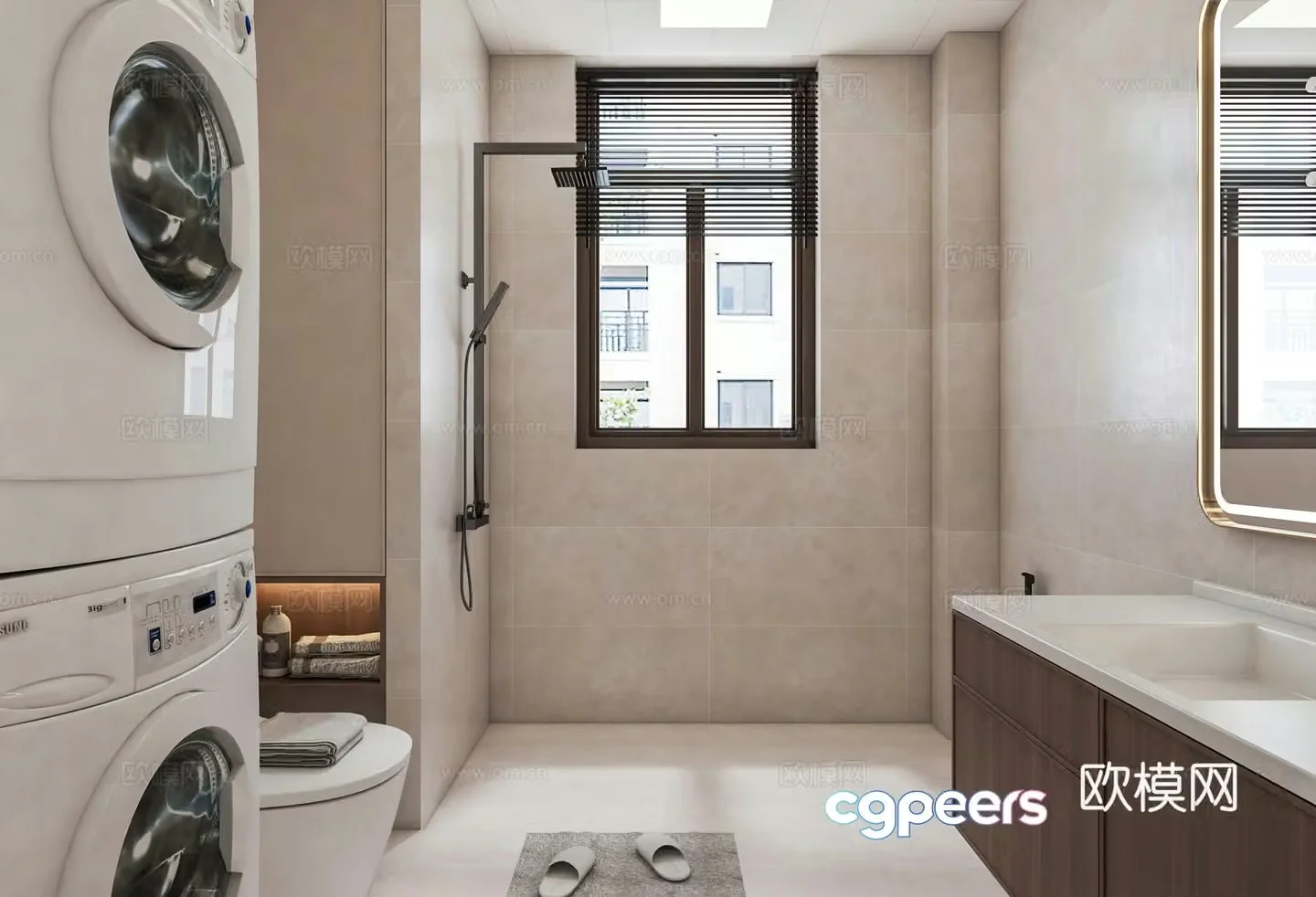 Modern bathroom bathroom 3d model