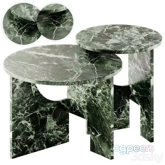 3ds Max Free – MONDRIAN Round marble coffee table by NICOLINE