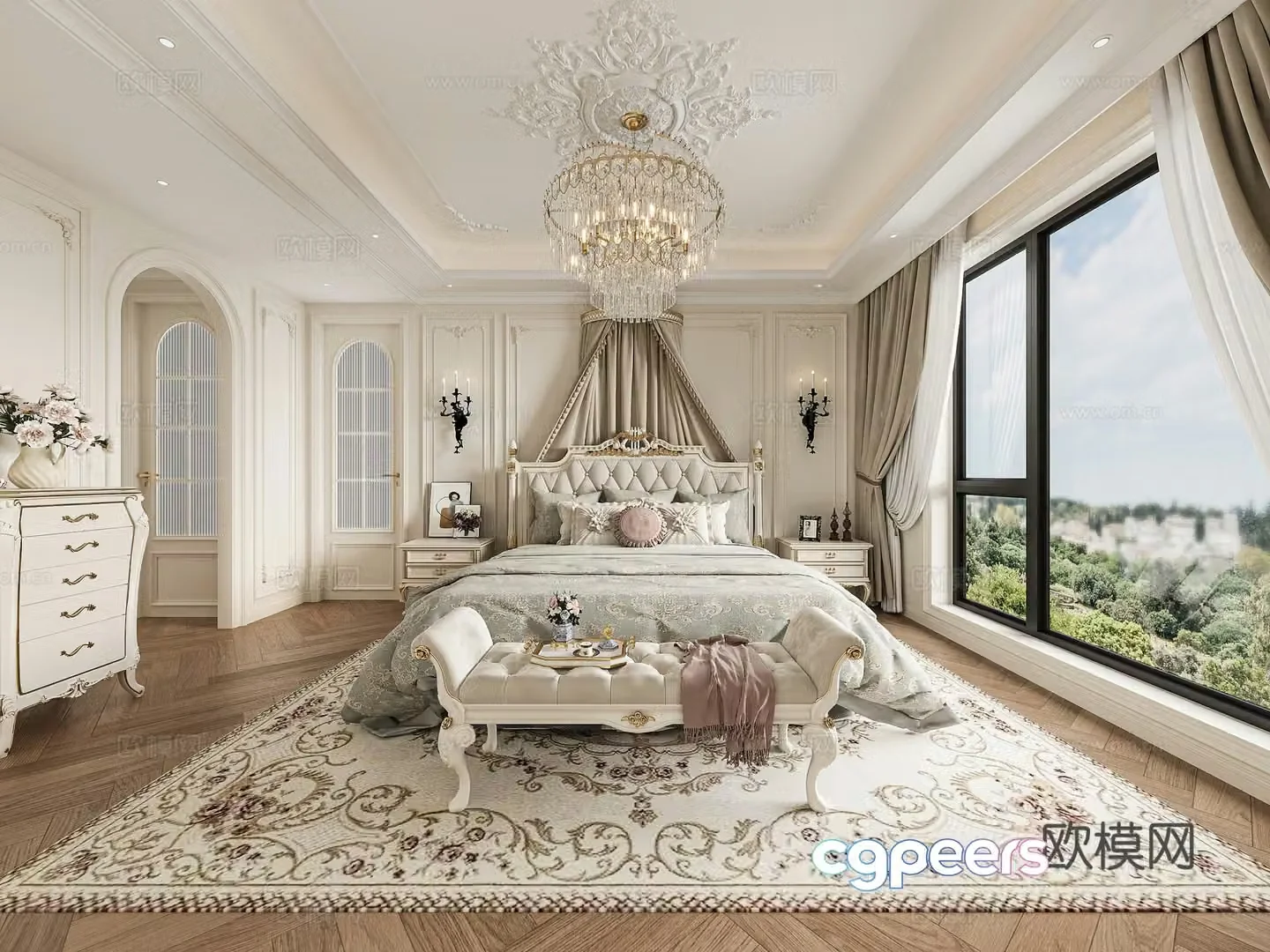 French bedroom 3d model