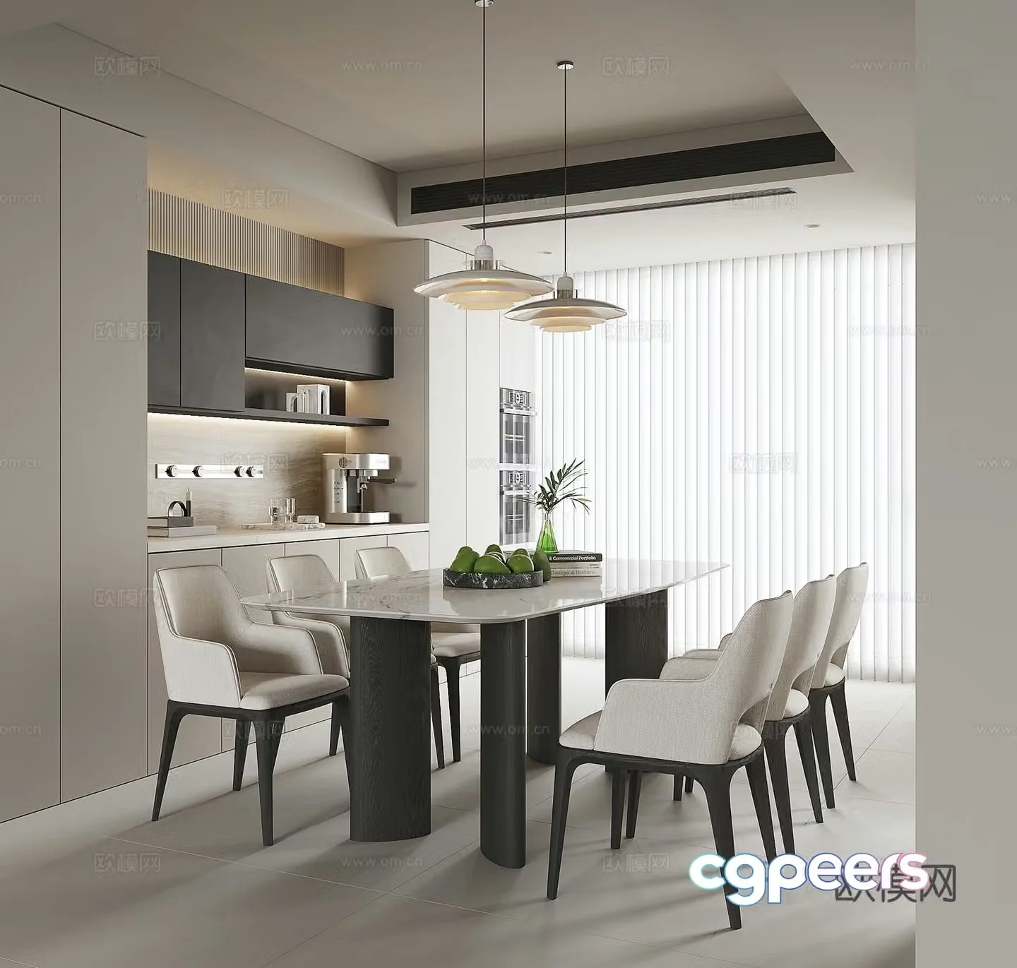 Modern restaurant 3d model