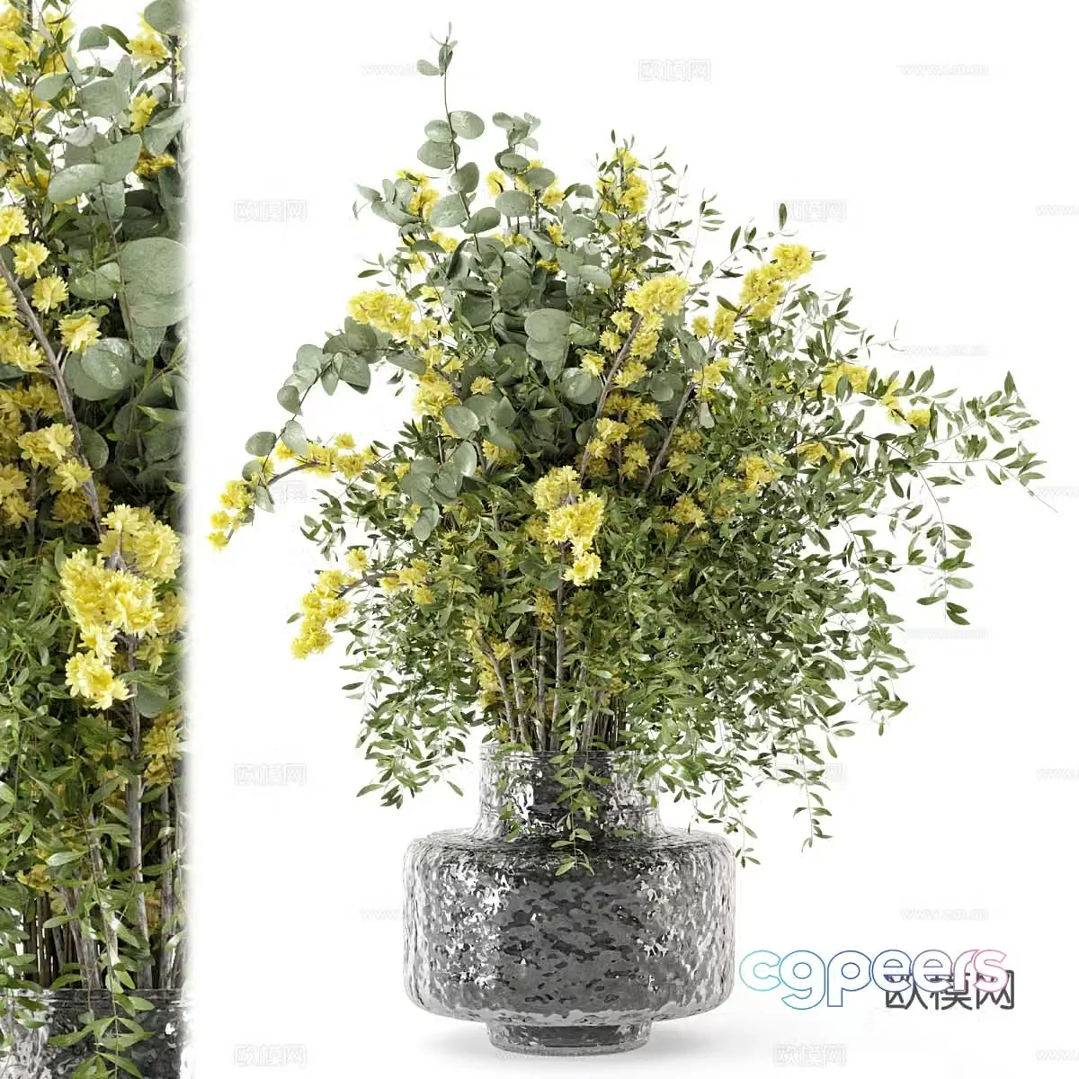 Vase flowers flower ornaments green plant ornaments potted plants desktop green plants porch green plants porch 3D model