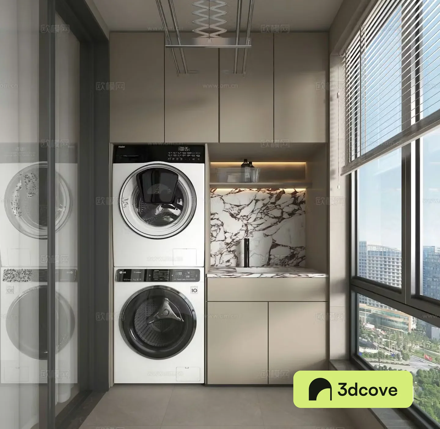 Washing machine cabinet balcony cabinet