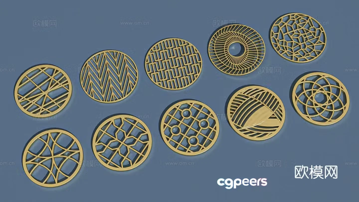 Metal Coaster New Chinese Tea Cup Wine Coaster 3D Model