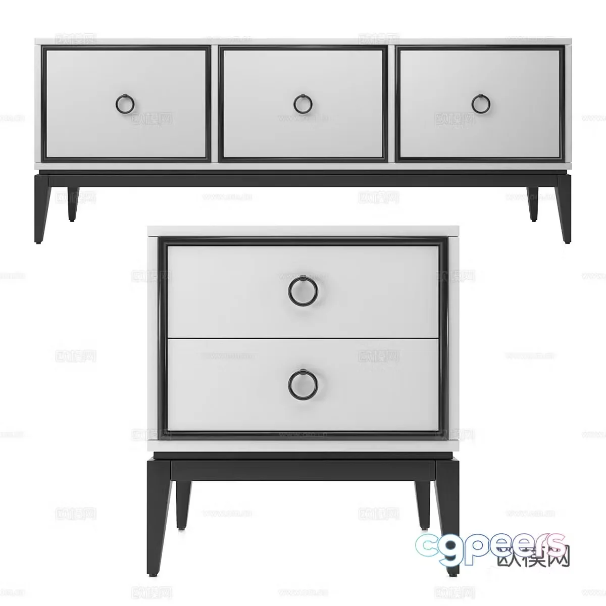3d model of chest of drawers