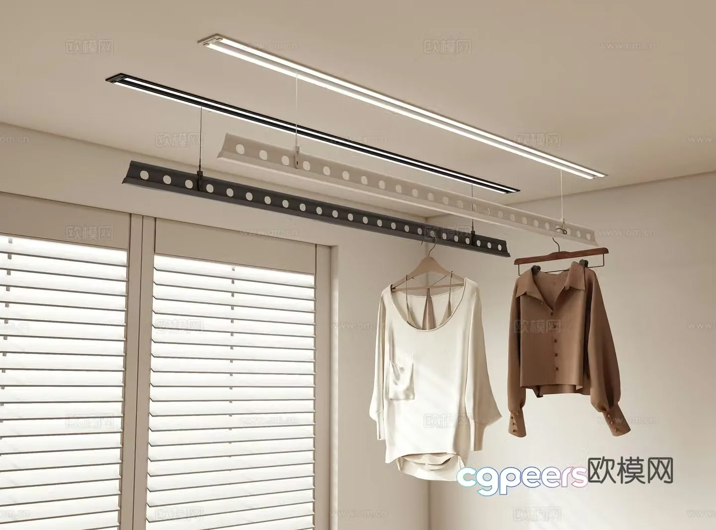 Electric clothes rail hanger 3D model