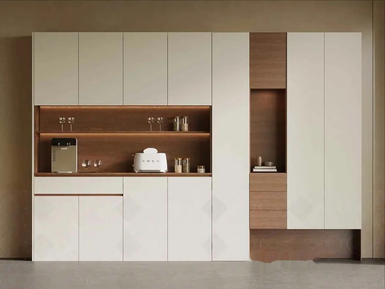 Modern Kitchen Cabinets 3D Model – 346 – VRAY Render