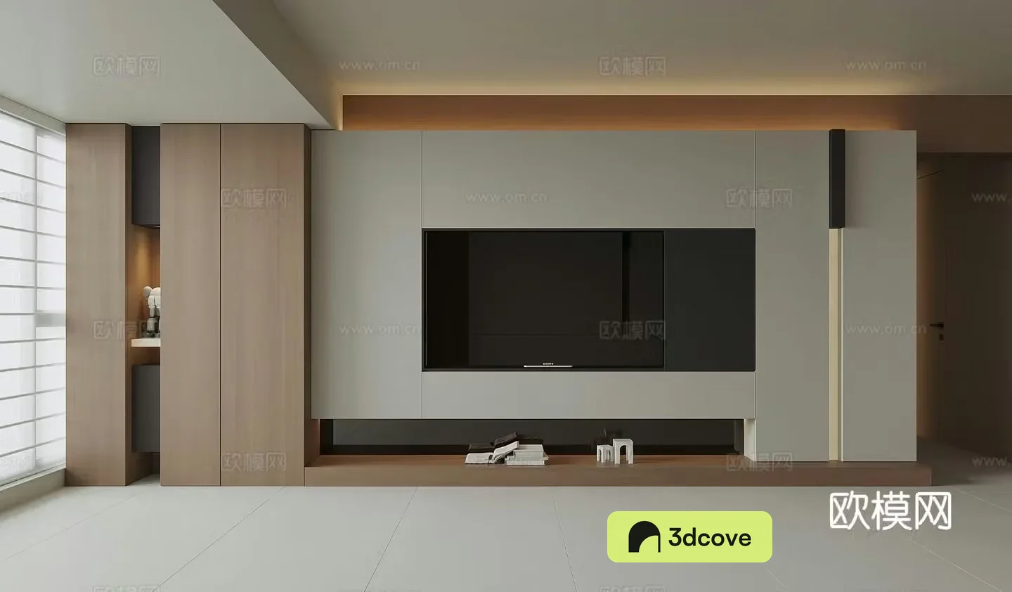 Modern TV background wall
