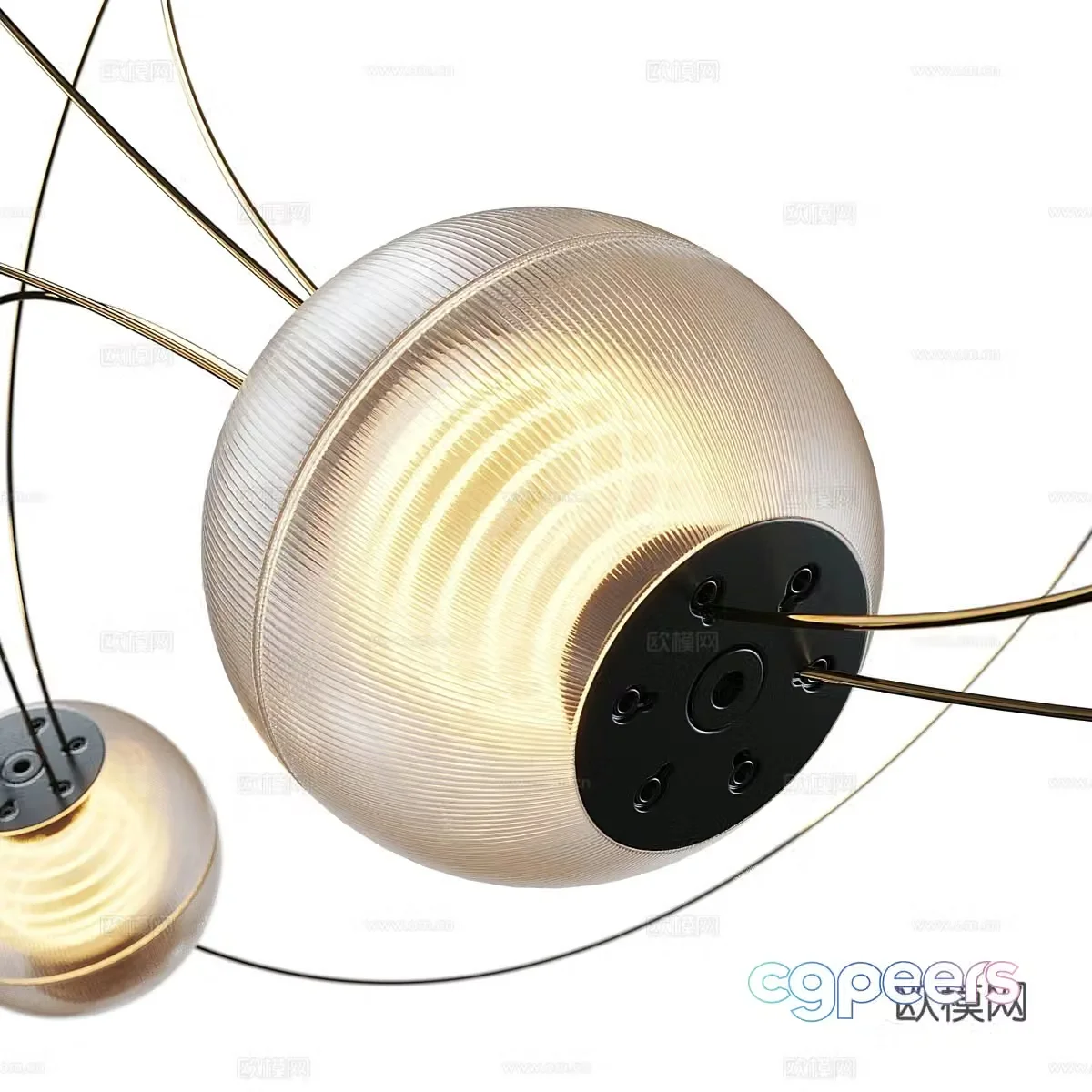 Modern light luxury DCW Editions Munari 6 chandelier 3d model