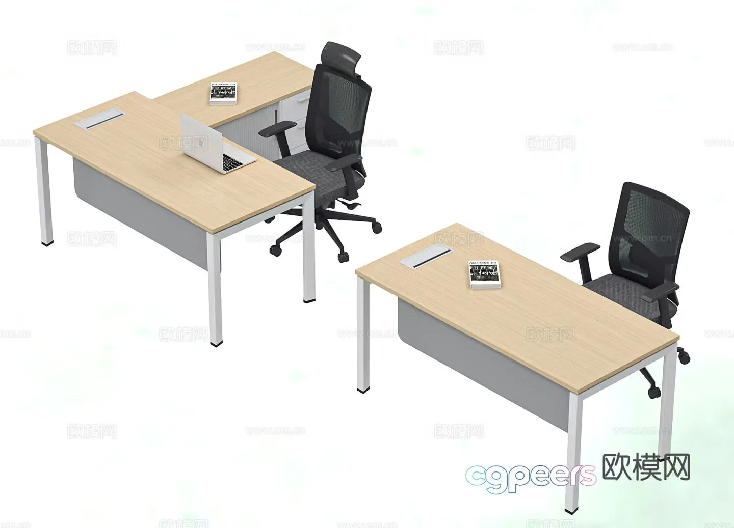 Modern office desk chairs chairs manager desks supervisor desks leader offices office chairs chairs 3D model