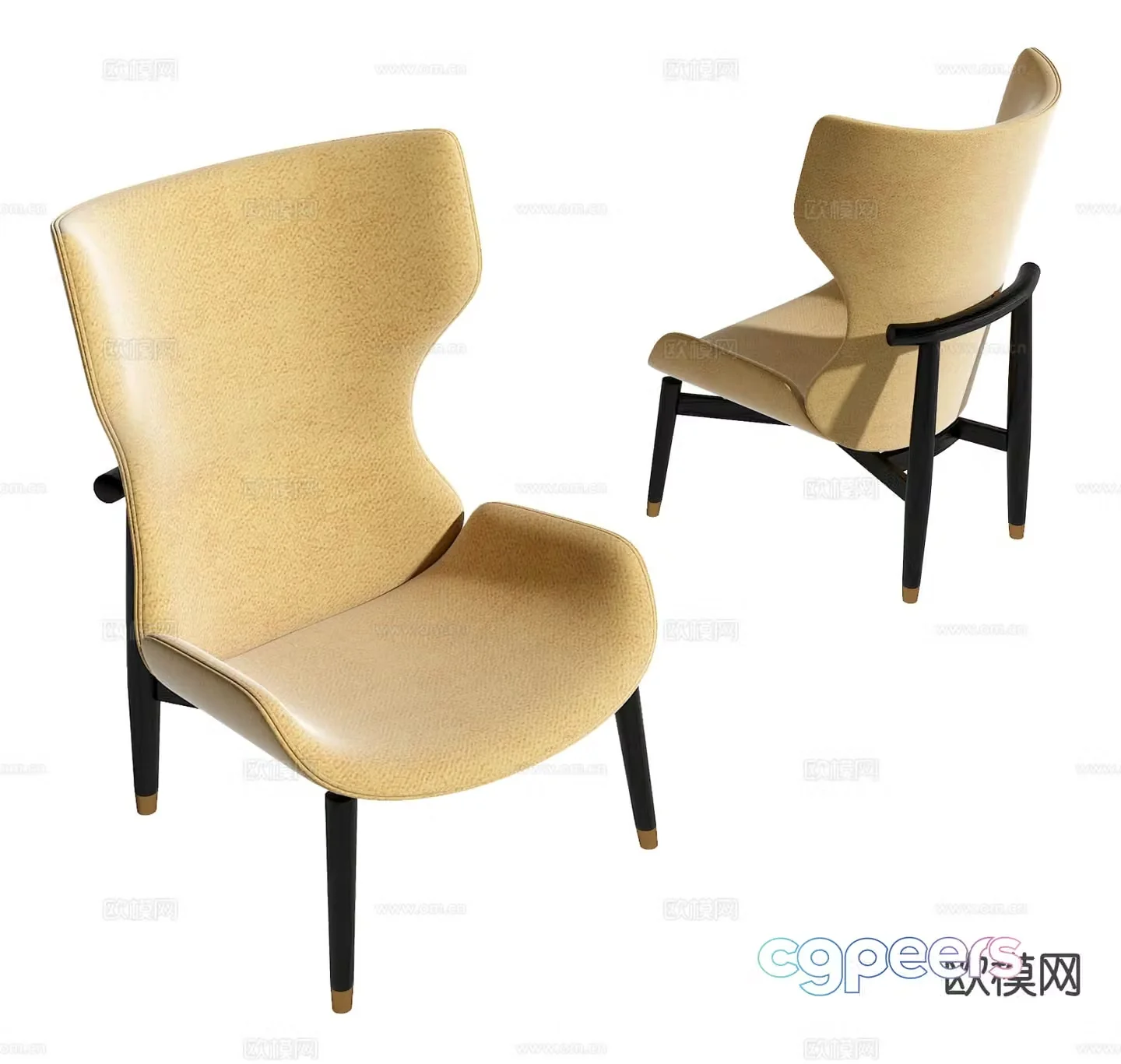 Modern chair leisure chair 3d model