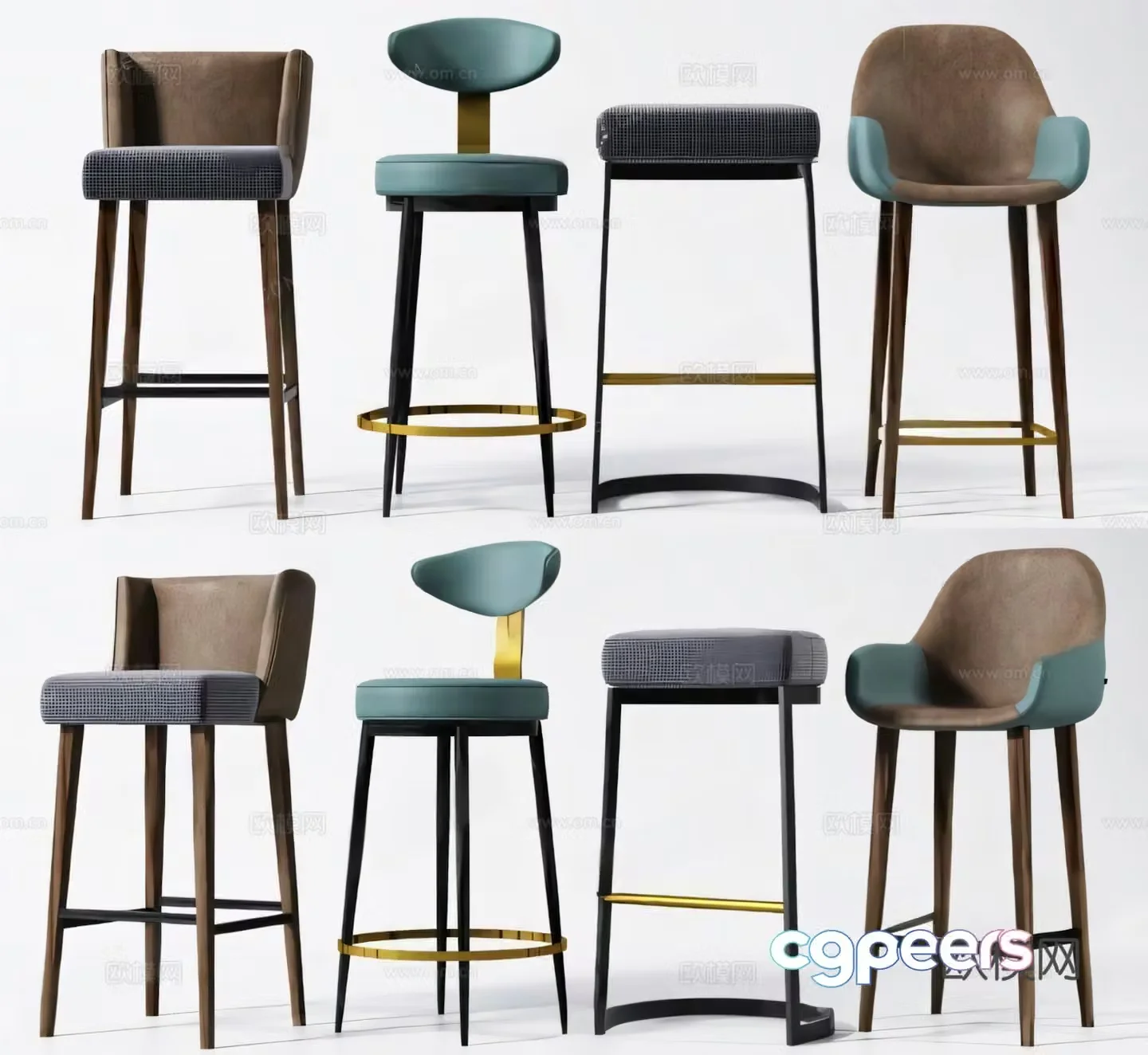 modern bar stool bar stool leather bar stool 3d model
